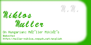 miklos muller business card